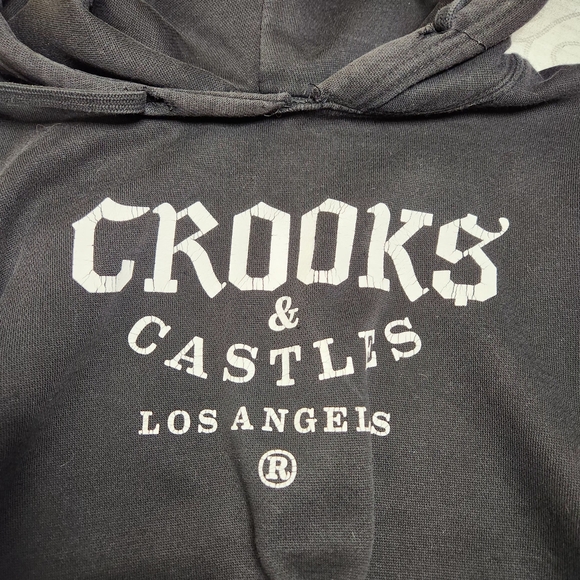 Crooks & Castles Womens Or Mens Charcoal Knitwear Hooded Sweater - Picture 3 of 4
